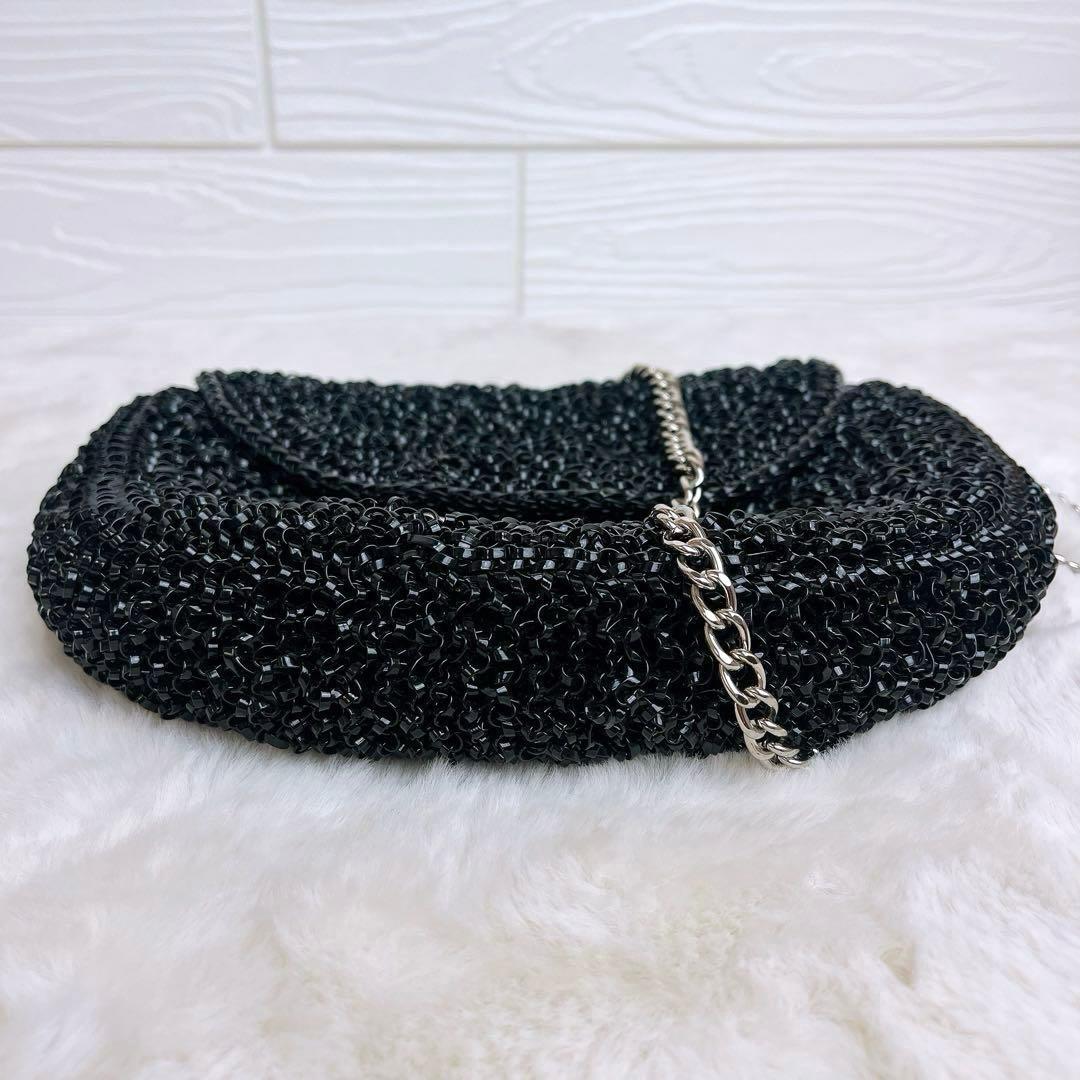 極美品☆アンテプリマ チェーンショルダーバッグ ポーチ 保証書付き ブラック