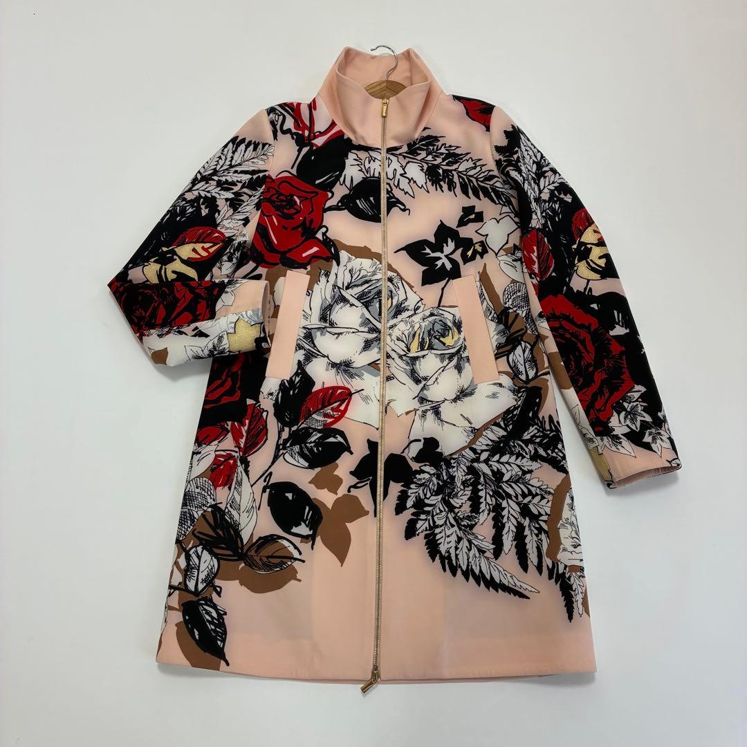 Blumarine ブルマリン☆お花柄ジップアップコート ピンク