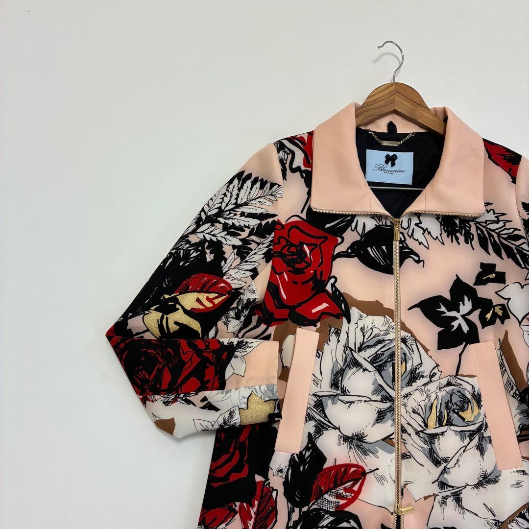 Blumarine ブルマリン☆お花柄ジップアップコート ピンク