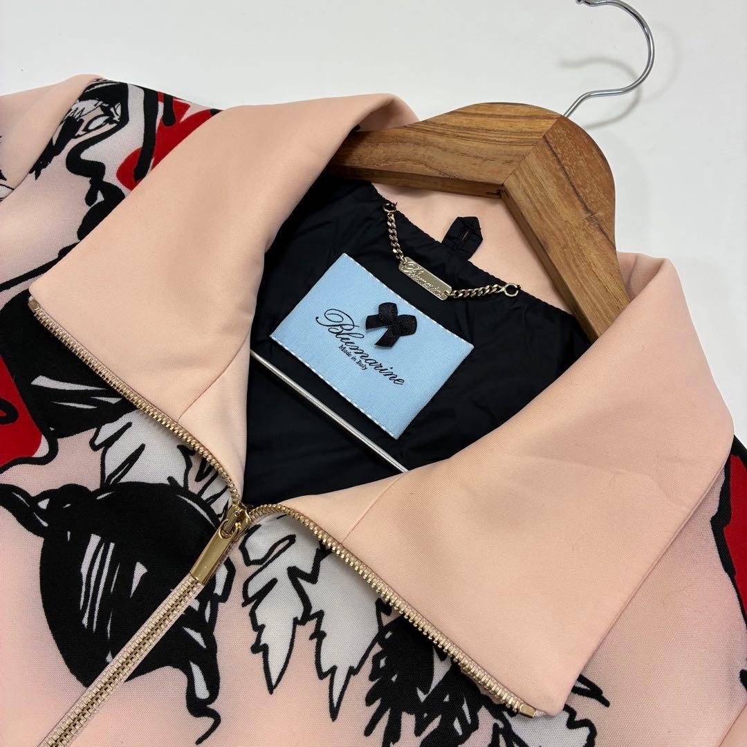 Blumarine ブルマリン☆お花柄ジップアップコート ピンク