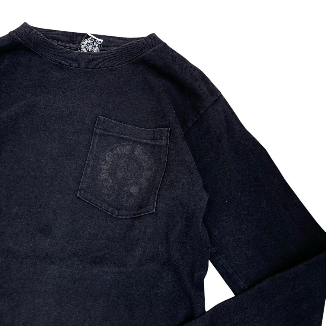 90s USA製 Chrome Hearts クロムハーツ 長袖Tシャツ 黒