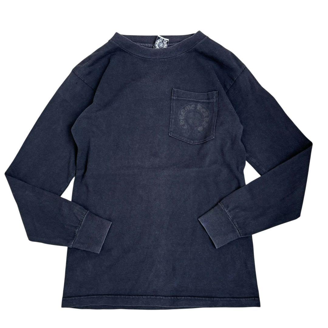 90s USA製 Chrome Hearts クロムハーツ 長袖Tシャツ 黒