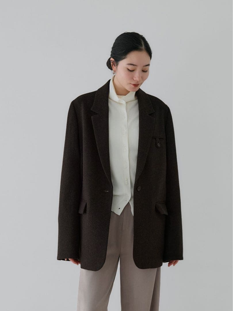 crewre クルーレ ソフトツイードオーバージャケット　サイズ3