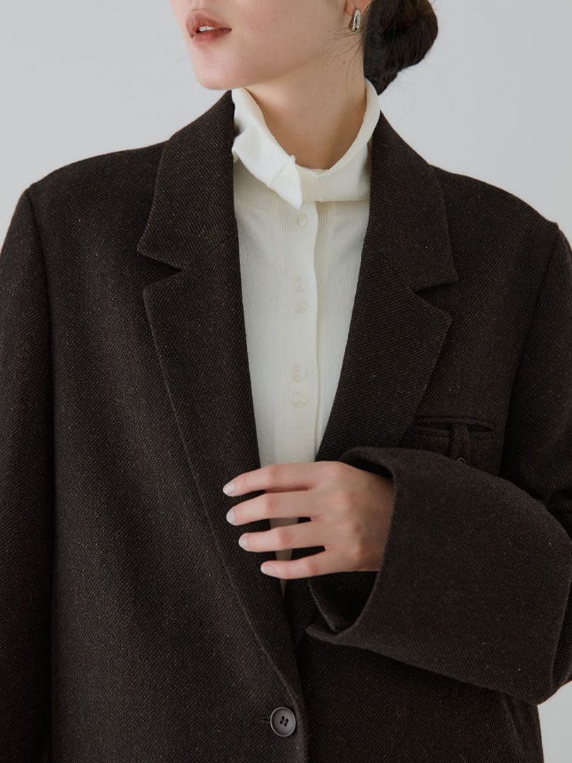 crewre クルーレ ソフトツイードオーバージャケット　サイズ3