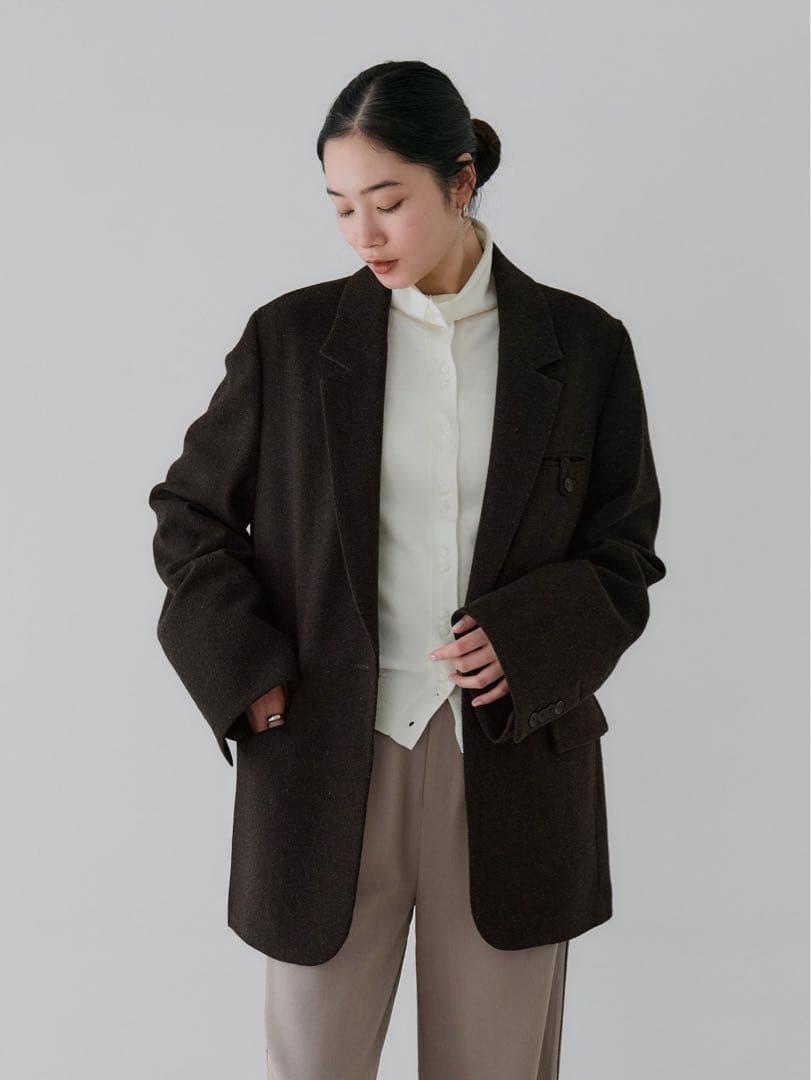 crewre クルーレ ソフトツイードオーバージャケット　サイズ3