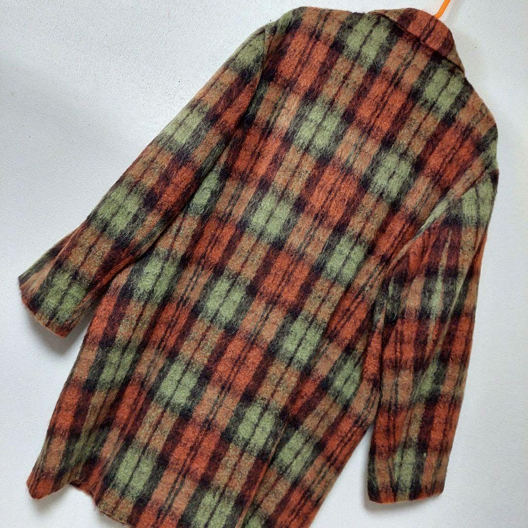 値下げ中❤️プルドゥ チェック柄　ダブルコート　ヴィンテージ　1990年代