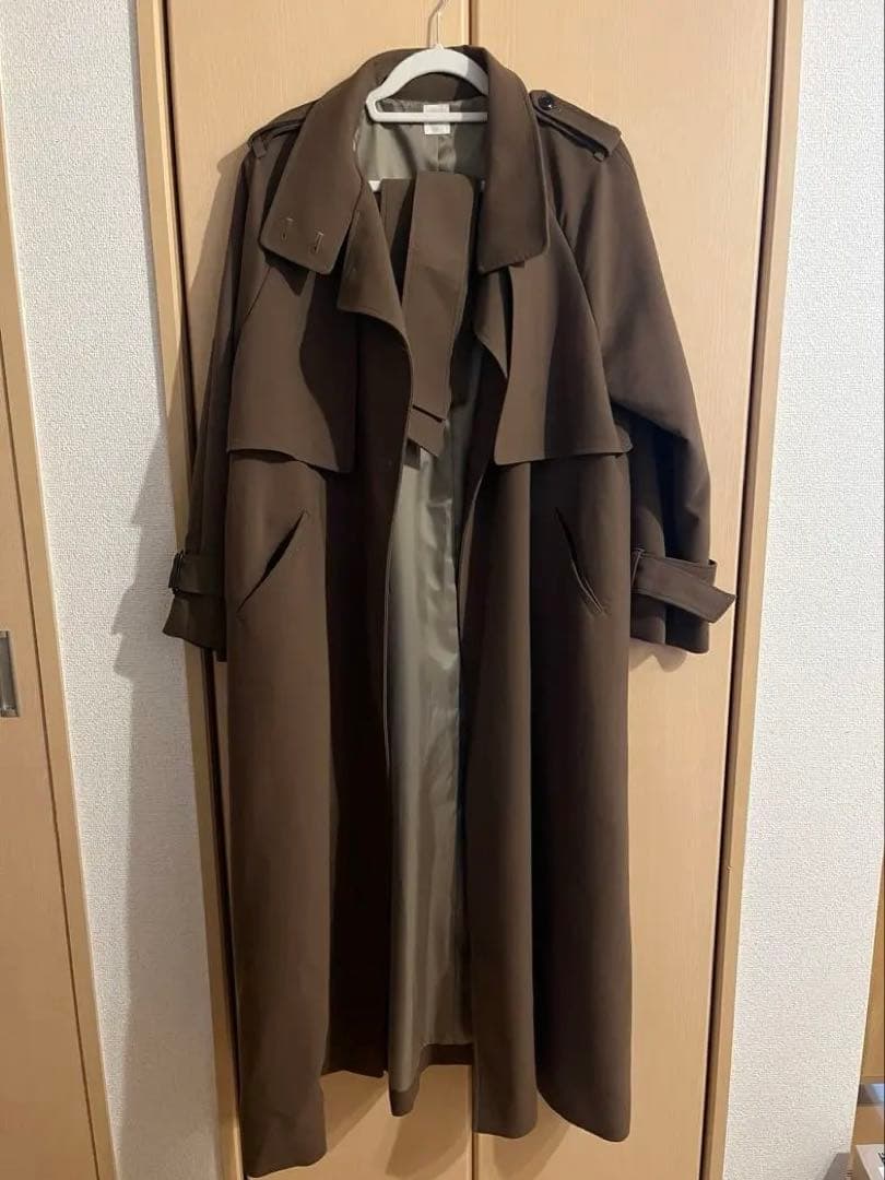【極美品】L'Or Stand collar Long Coat トレンチコート