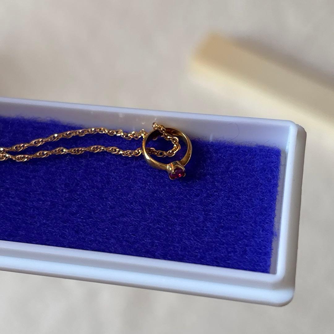 新品未使用　ルビー　ネックレス　マキ