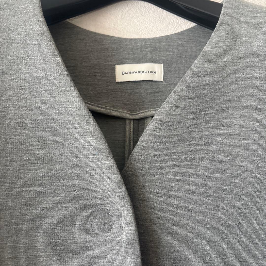 バンヤードストーム　ダンボールジャケット コクーン　ノーカラー　グレー　フリー