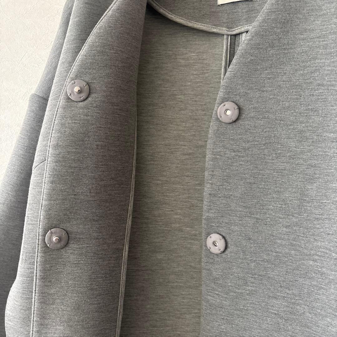 バンヤードストーム　ダンボールジャケット コクーン　ノーカラー　グレー　フリー