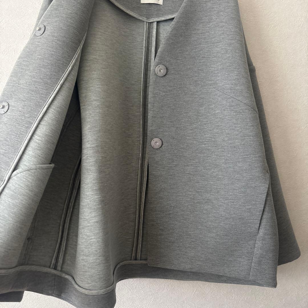 バンヤードストーム　ダンボールジャケット コクーン　ノーカラー　グレー　フリー