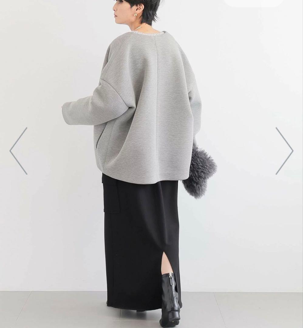 バンヤードストーム　ダンボールジャケット コクーン　ノーカラー　グレー　フリー