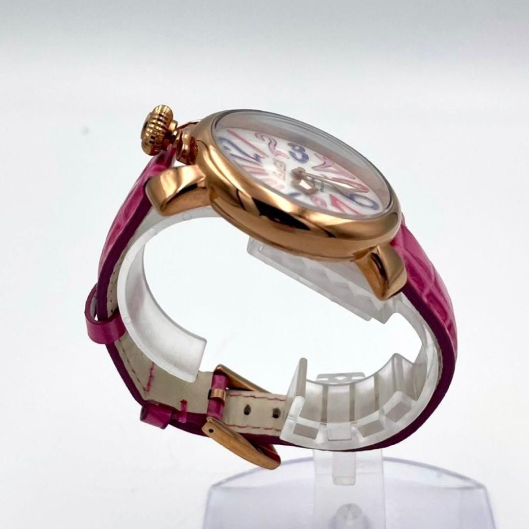 501 新品電池 ガガミラノ マヌアーレ40 腕時計 クォーツ 純正ベルト 稼働