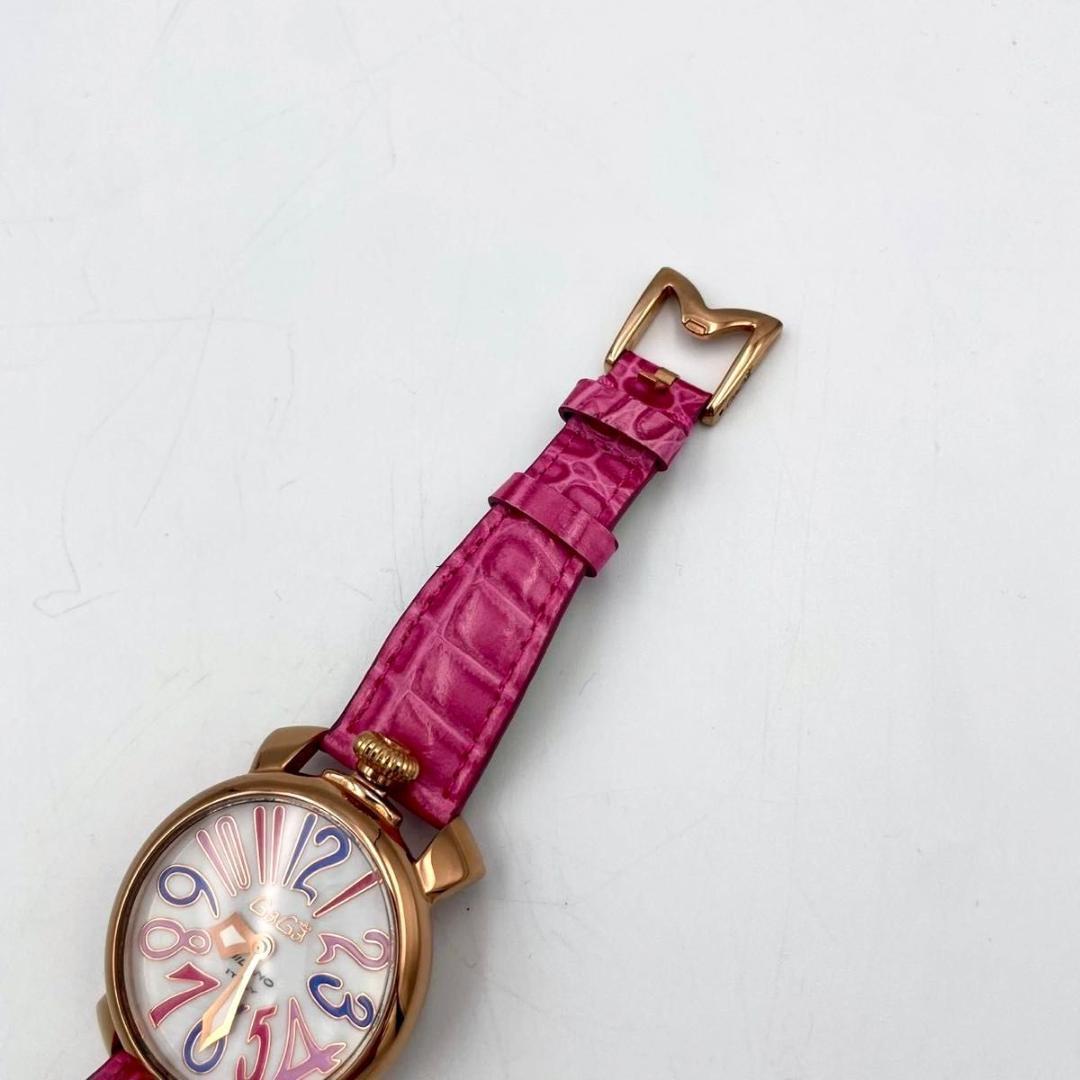 501 新品電池 ガガミラノ マヌアーレ40 腕時計 クォーツ 純正ベルト 稼働