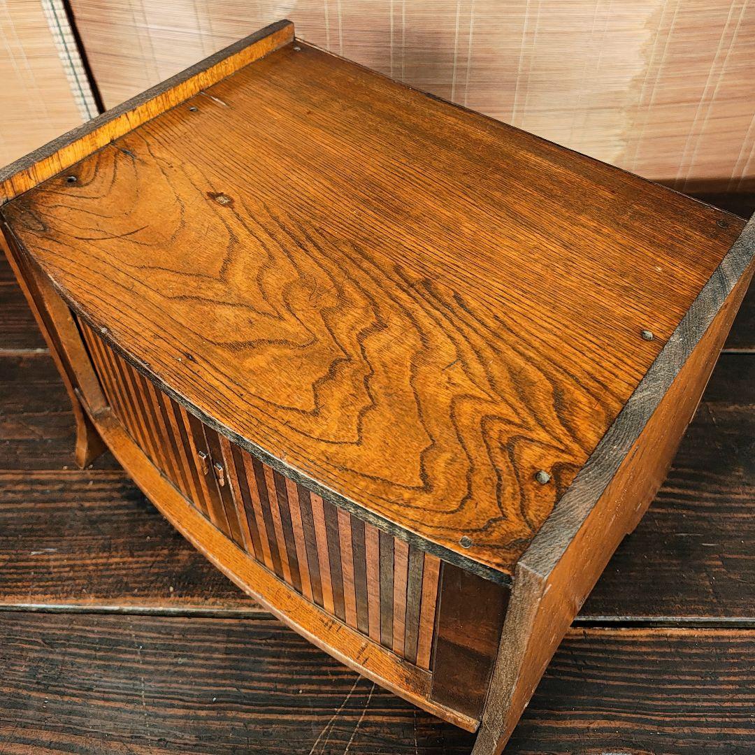 飾り棚　蛇腹扉　キャビネット　昭和レトロ　古家具