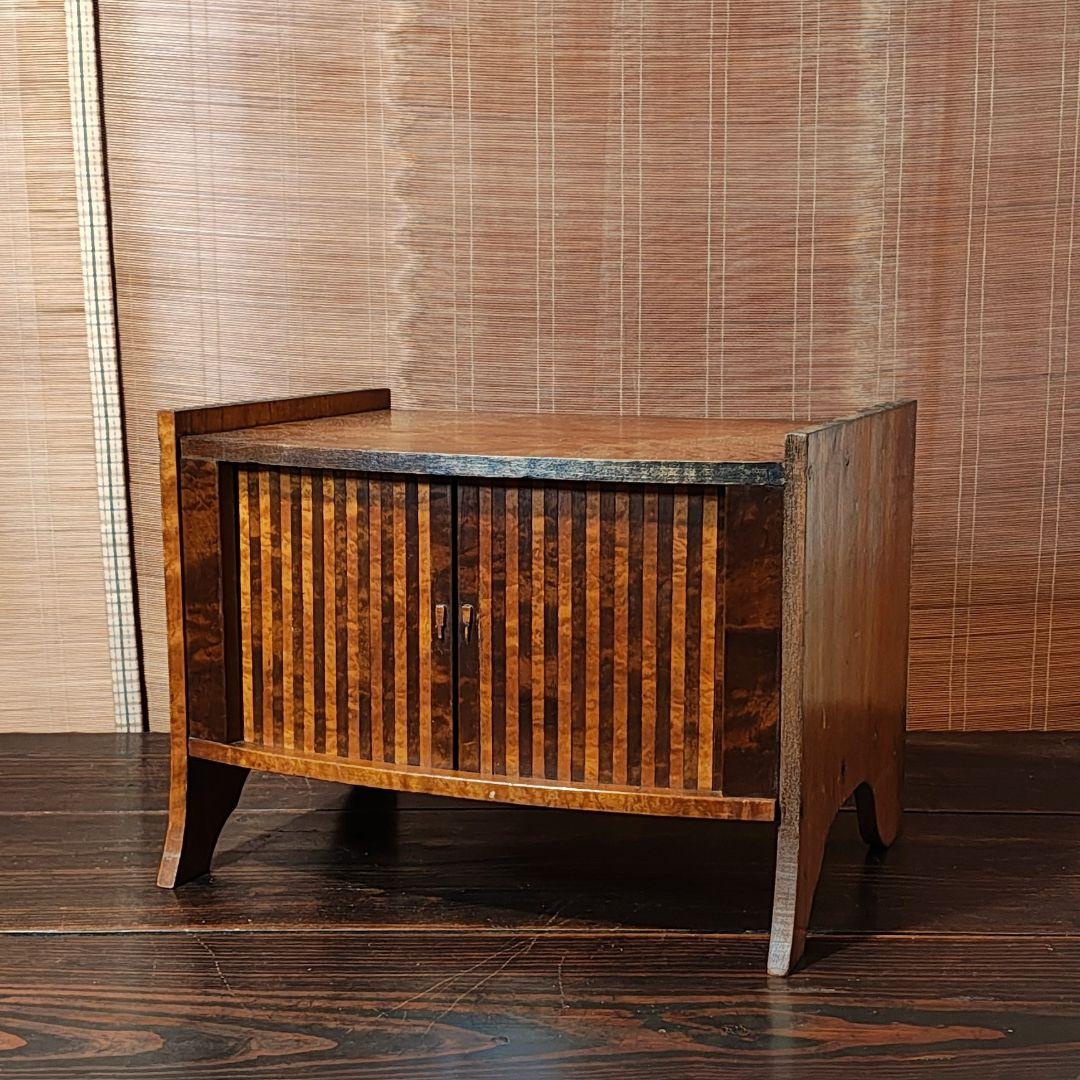 飾り棚　蛇腹扉　キャビネット　昭和レトロ　古家具