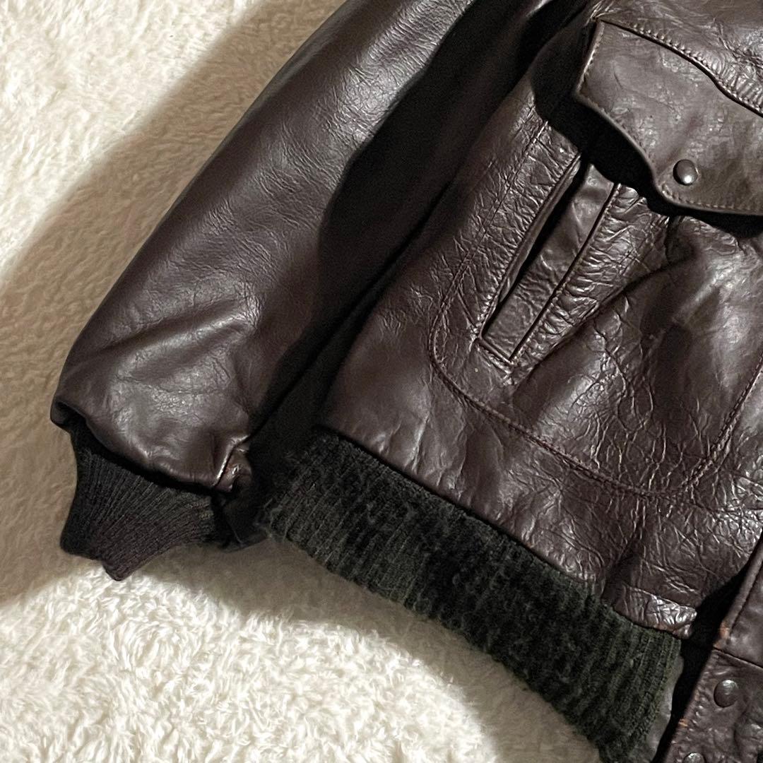 70～80sフライトジャケット　TYPE G-1　USA製　サイズ54　本革