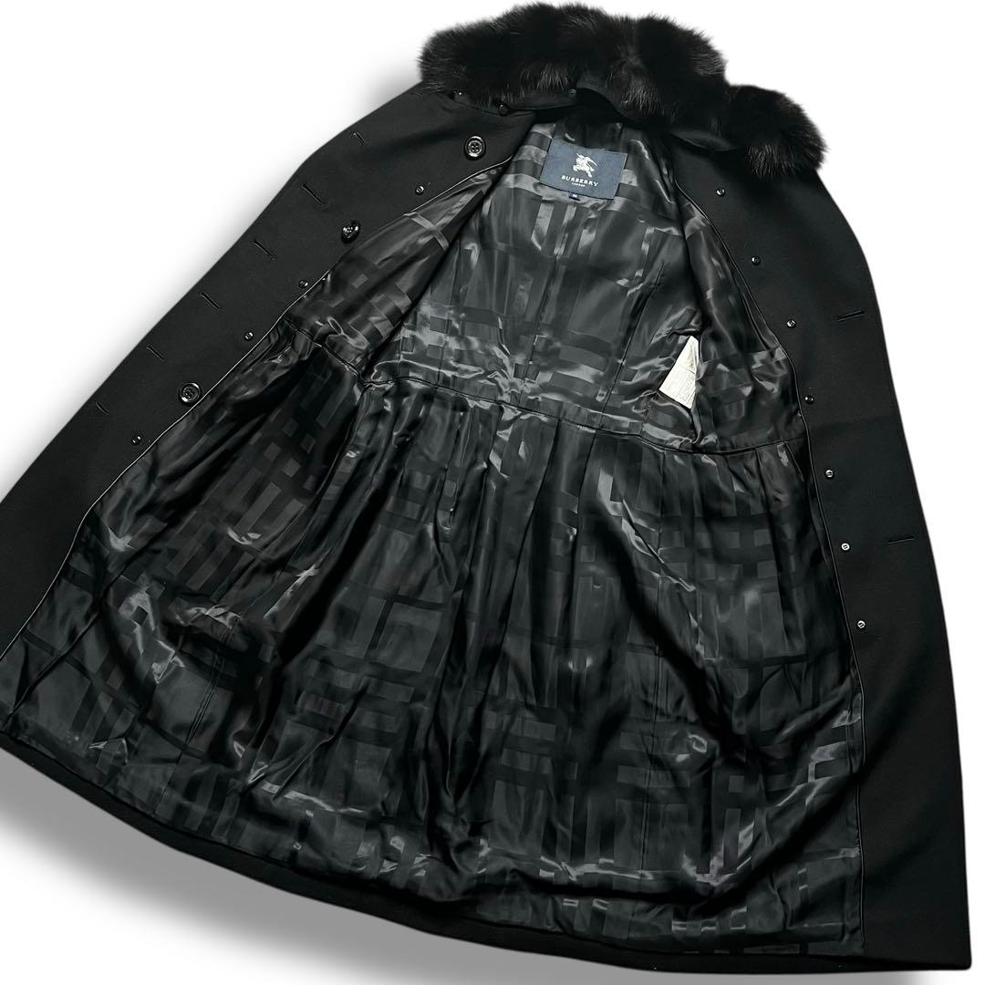 美品 BURBERRY バーバリー カシミヤ ウール コート アウター ロング