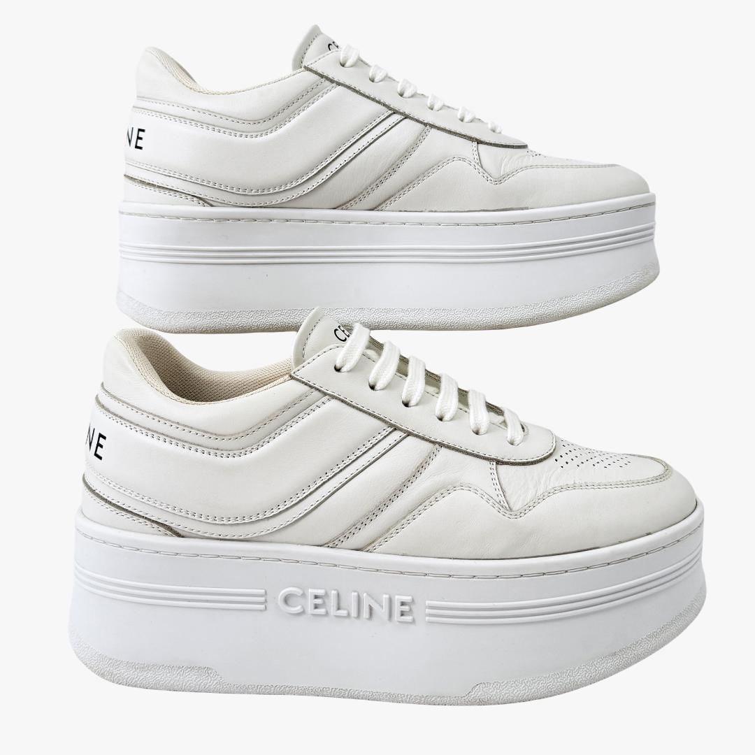 定価13万【美品】 セリーヌ 厚底 ブロック スニーカー　白 23.5㎝ 36