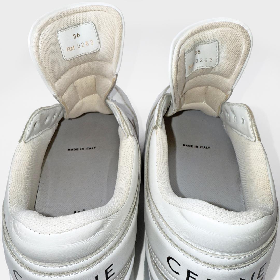 定価13万【美品】 セリーヌ 厚底 ブロック スニーカー　白 23.5㎝ 36