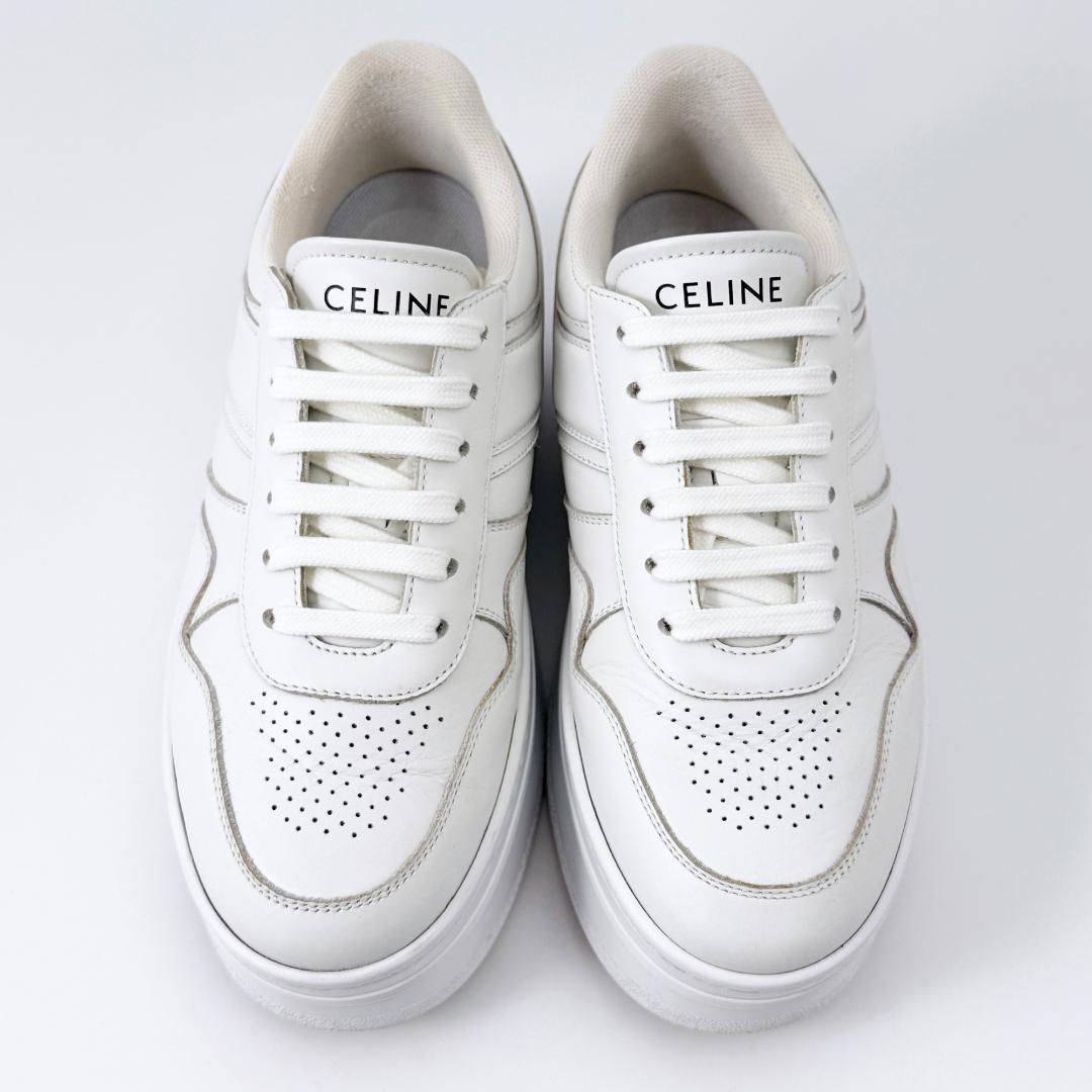 定価13万【美品】 セリーヌ 厚底 ブロック スニーカー　白 23.5㎝ 36