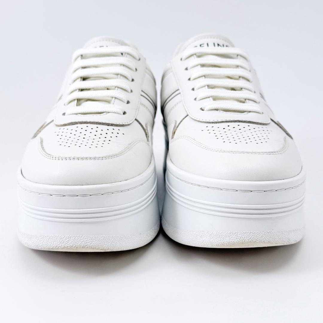 定価13万【美品】 セリーヌ 厚底 ブロック スニーカー　白 23.5㎝ 36
