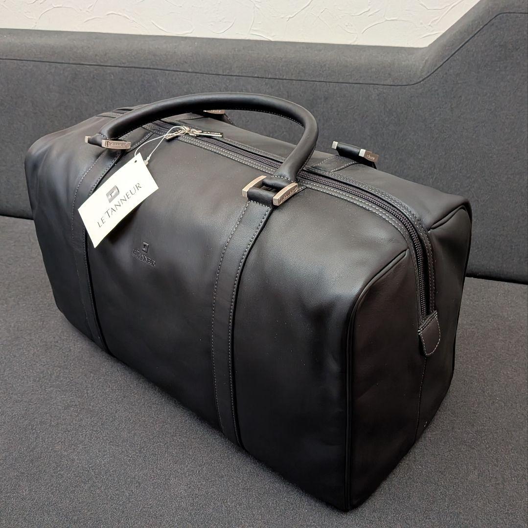 【新品未使用】LE TANNEUR ルタヌア ブラック ボストンバッグ