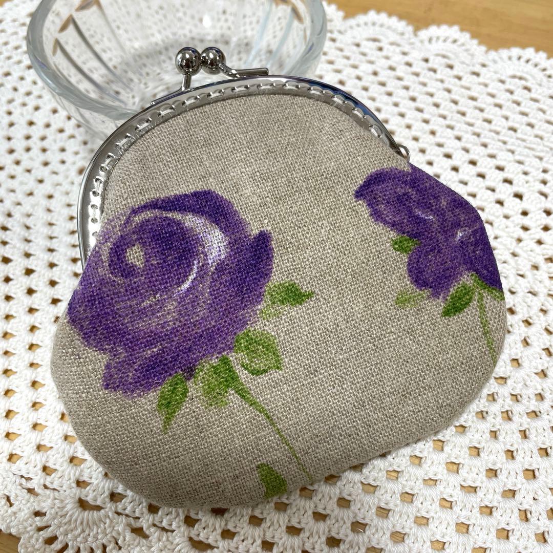 ◆専用ページ　すみれ刺繍タペストリーと がま口3点