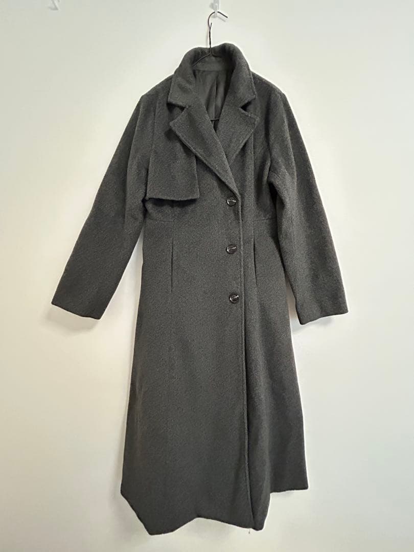 最終値下げ！Louere ウエストシェイプフレアチェスターコート L