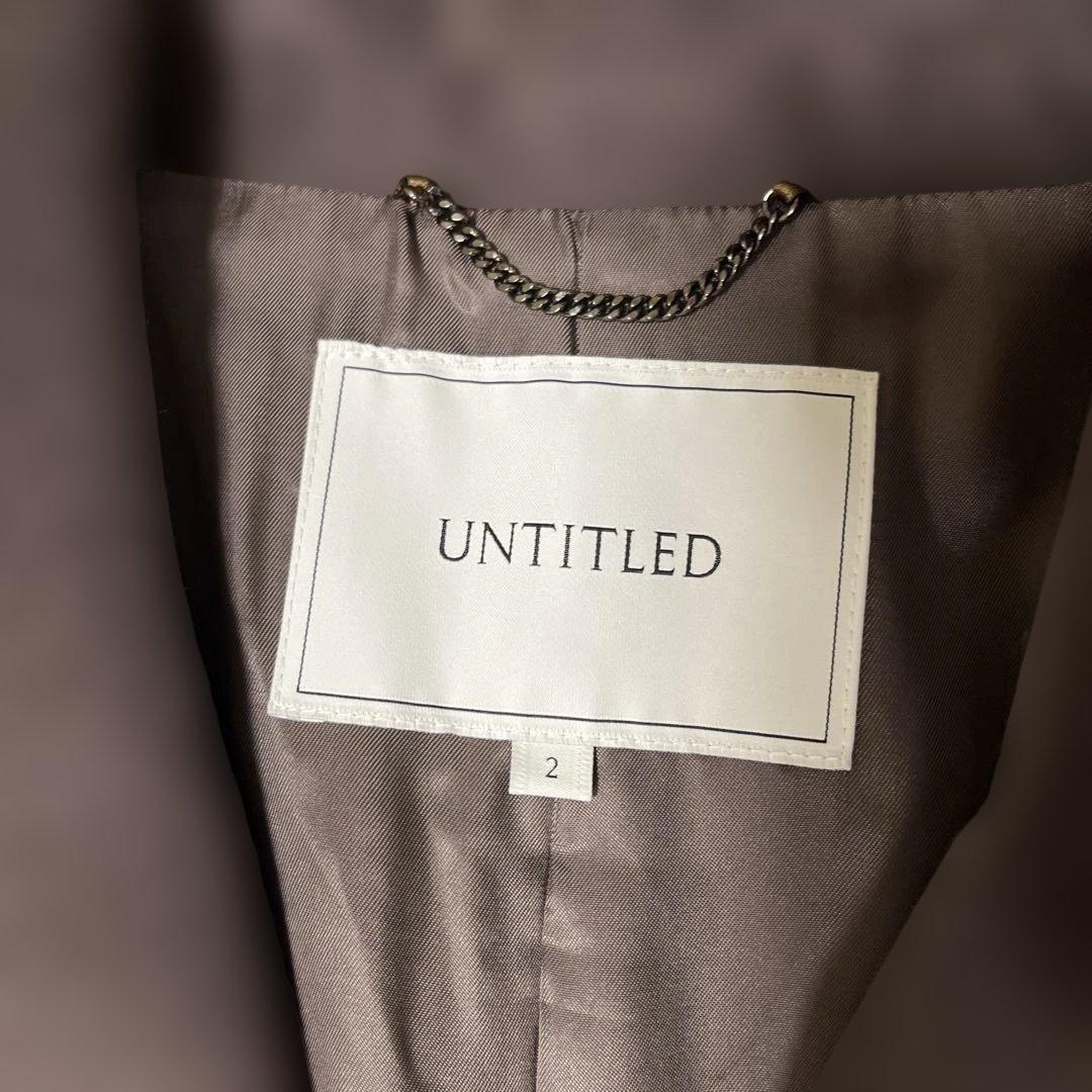 【アンタイトル】ベルテッドコート　ウール100% ベルト　Aライン　女優襟