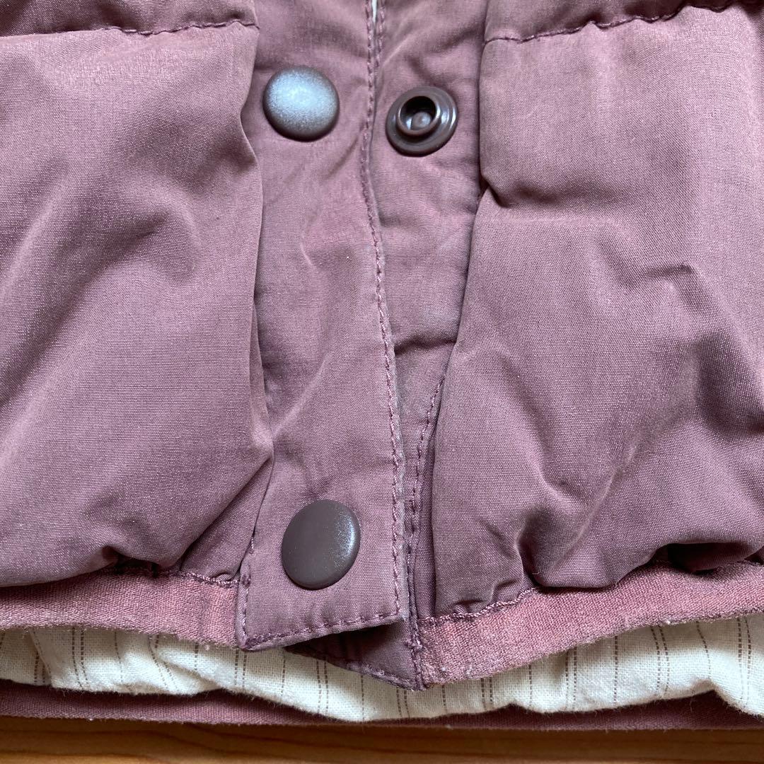 CCさま　sm2 ダウンベスト　小豆色　ダスティピンク　本麻敷パッド黒