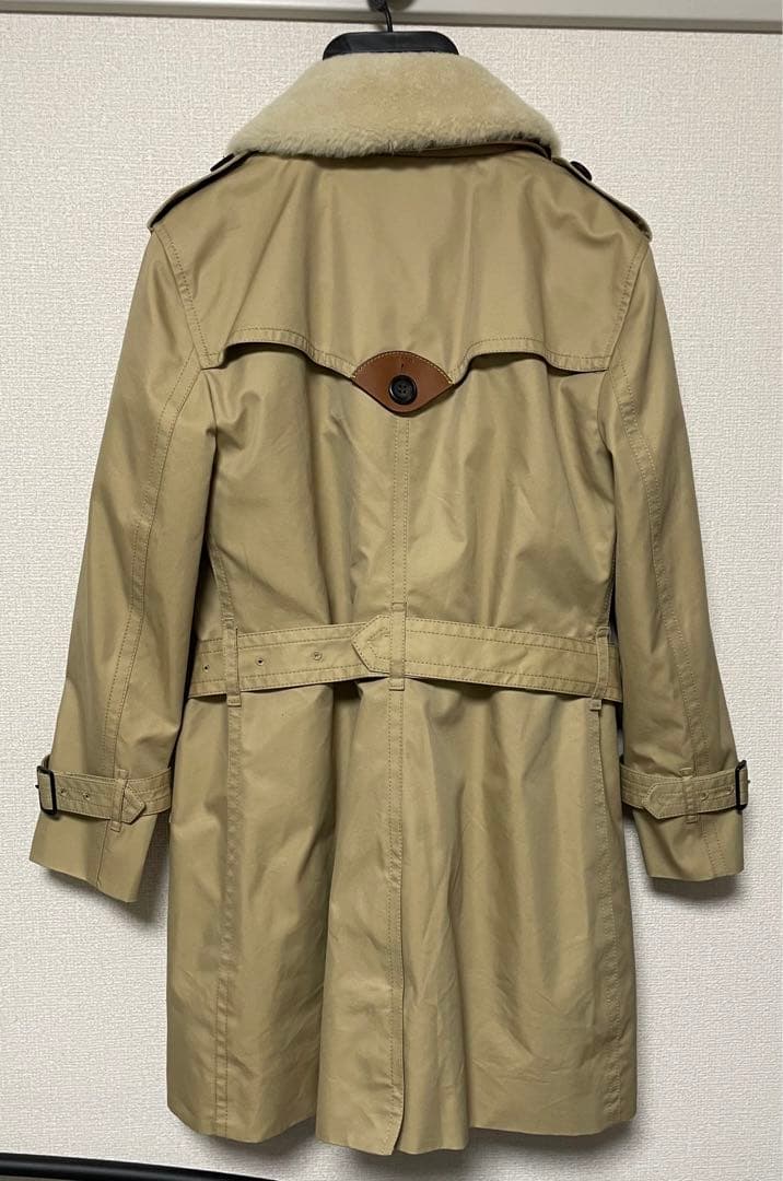 タグ付き美品 コーチ チェック柄ライナーボアカラートレンチコート SPサイズ