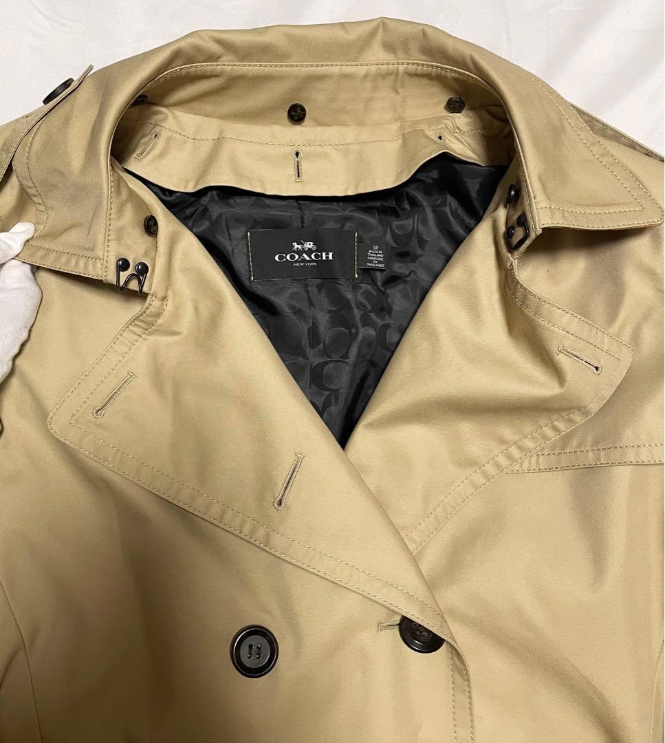 タグ付き美品 コーチ チェック柄ライナーボアカラートレンチコート SPサイズ
