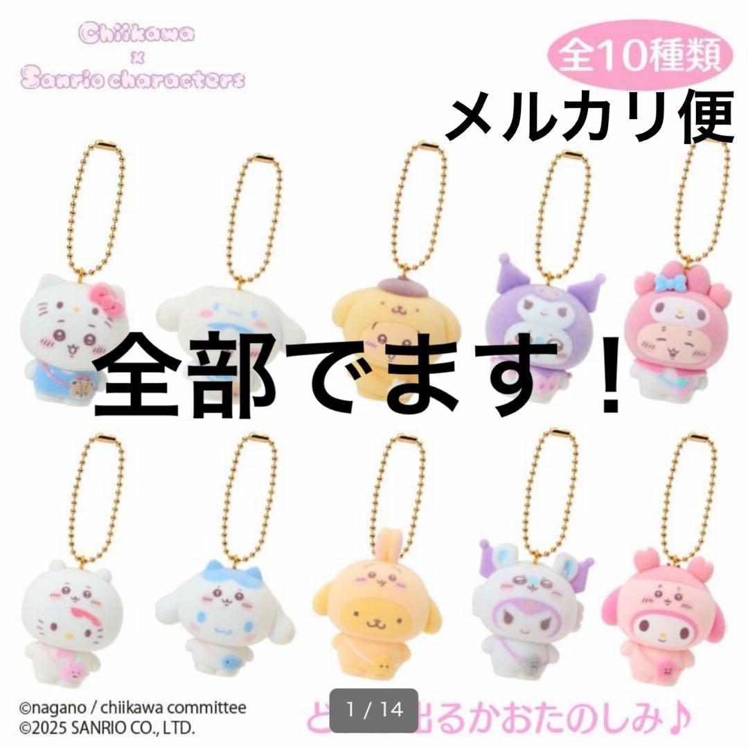 ちいかわ シークレットフロッキーマスコットチャーム　サンリオキャラクターズコラボ