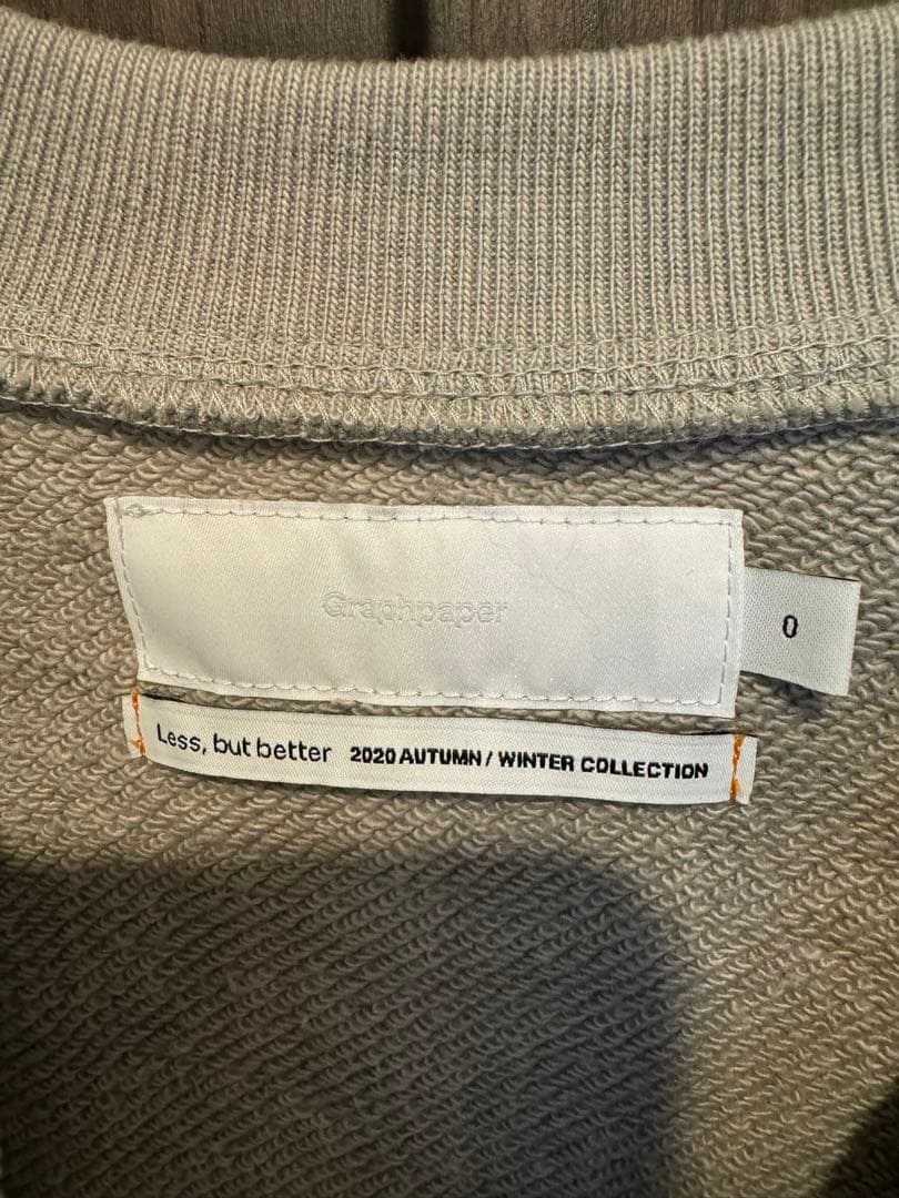 グラフペーパーxループウィラー ハーフジップスウェット サイズ0