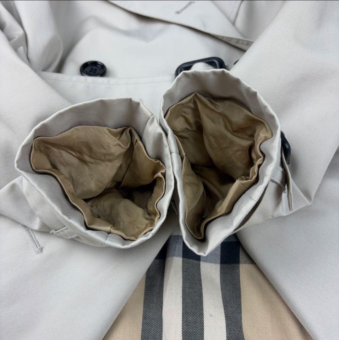 【美品】バーバリー　トレンチコート　メガチェック　現行　36サイズ　S