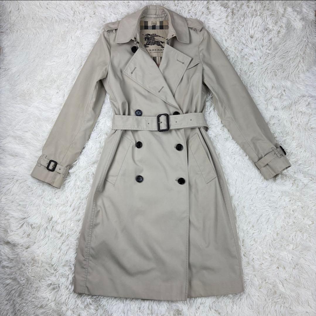 【美品】バーバリー　トレンチコート　メガチェック　現行　36サイズ　S