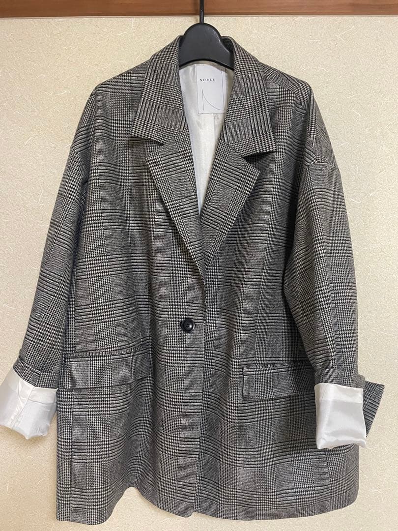 新品！ノーブル　オーバーサイズチェックジャケット