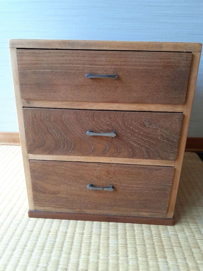 古い小引き出し　3段　古家具