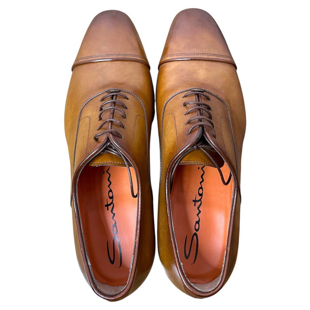 美品　Santoni（サントーニ） ストレートチップ レザーシューズ
