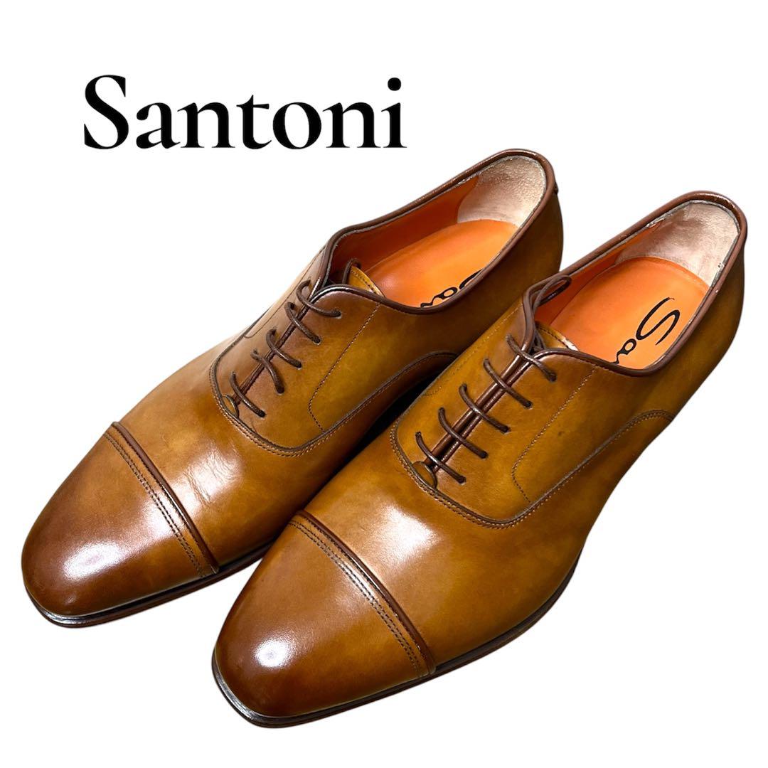 美品　Santoni（サントーニ） ストレートチップ レザーシューズ