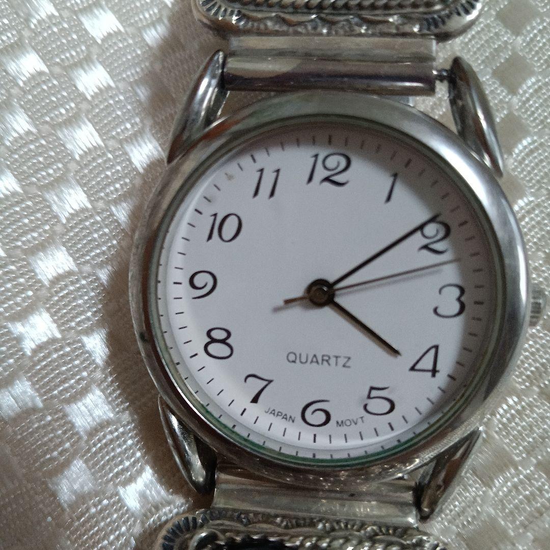 オニキス装飾クォーツ腕時計