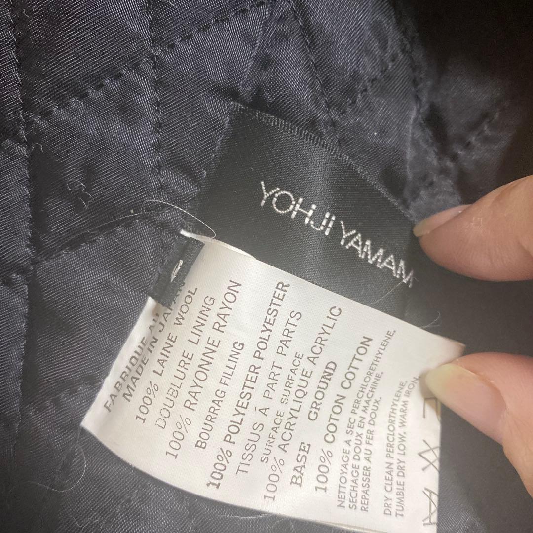 Yohji Yamamoto +Noir　黒のファー襟ダブルブレストコート