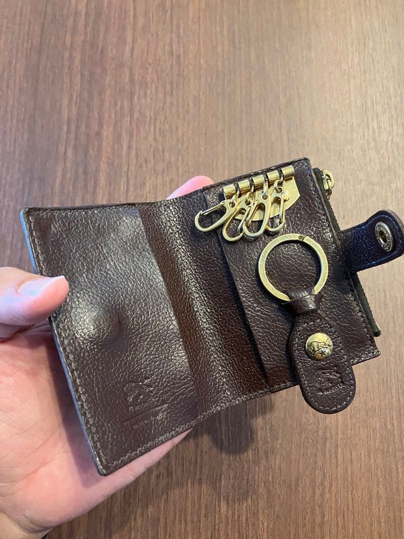 IL BISONTE イルビゾンテ キーケース パース ダークブラウン