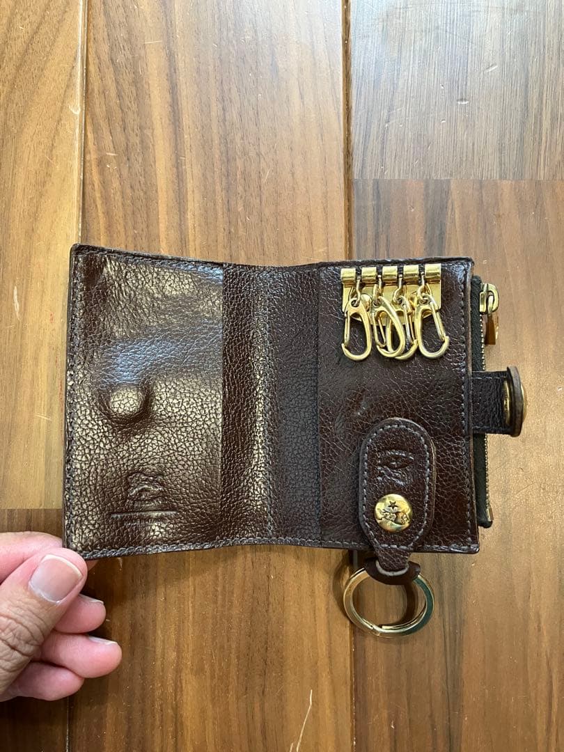 IL BISONTE イルビゾンテ キーケース パース ダークブラウン