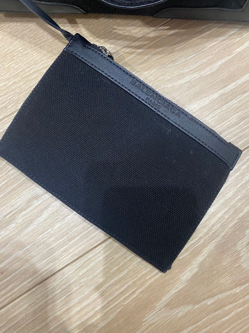 BALECIAGA カバスS トートバッグ キャンバス×レザー ブラック