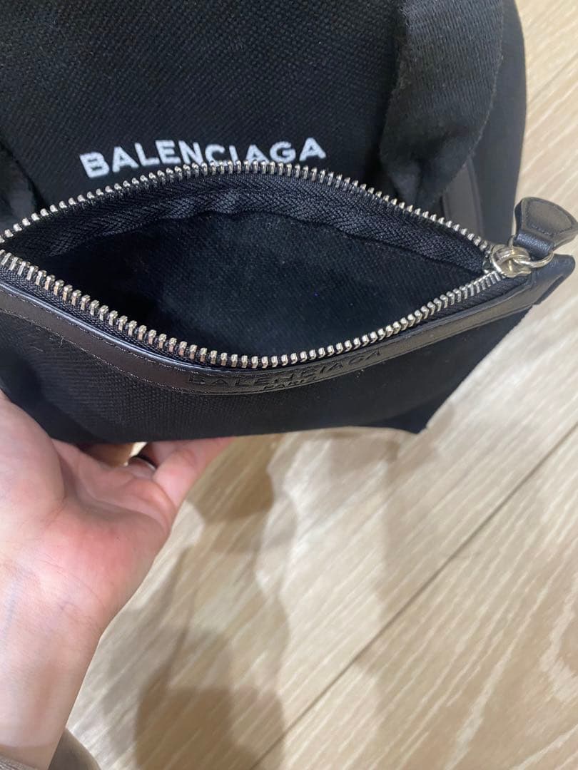 BALECIAGA カバスS トートバッグ キャンバス×レザー ブラック