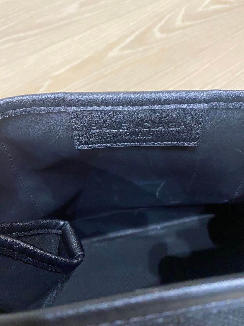 BALECIAGA カバスS トートバッグ キャンバス×レザー ブラック