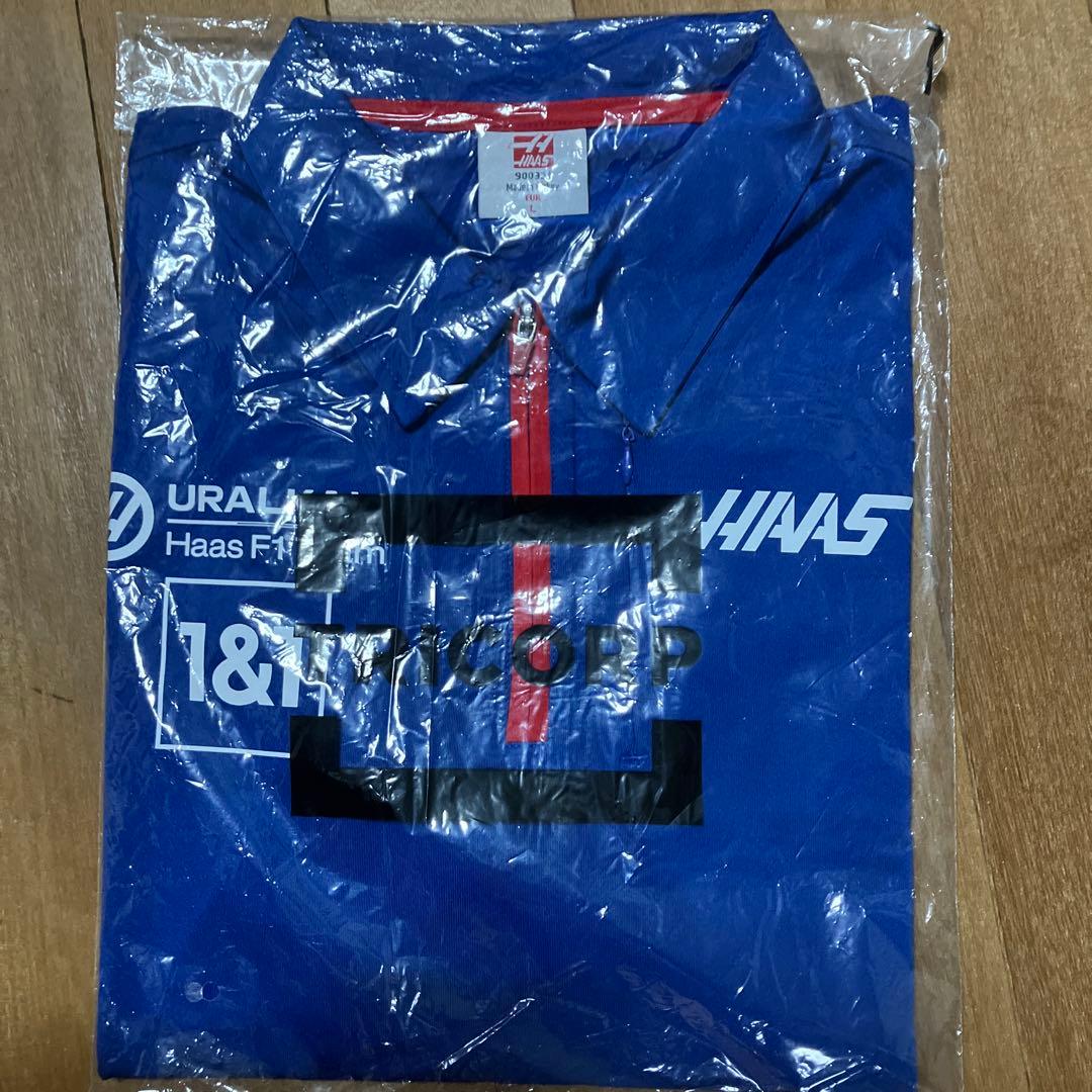 ハース　F1 チーム　チームスタッフ用　ジップポロ　チーム支給品