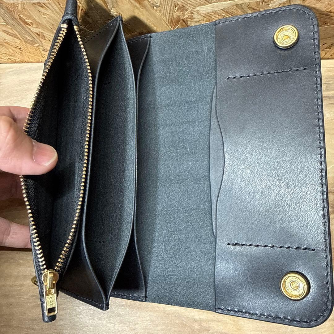 180 カスタム トラッカーウォレット 姫路レザー オイルレザー 真鍮